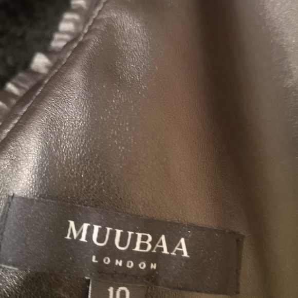 New Muubaa Darman Leather Aviator women's jacket - Picture 3 of 3